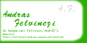 andras felvinczi business card